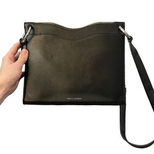Rebecca Minkoff Dani Leather Shoulder Bag Crossbody Flap Top Purse Black